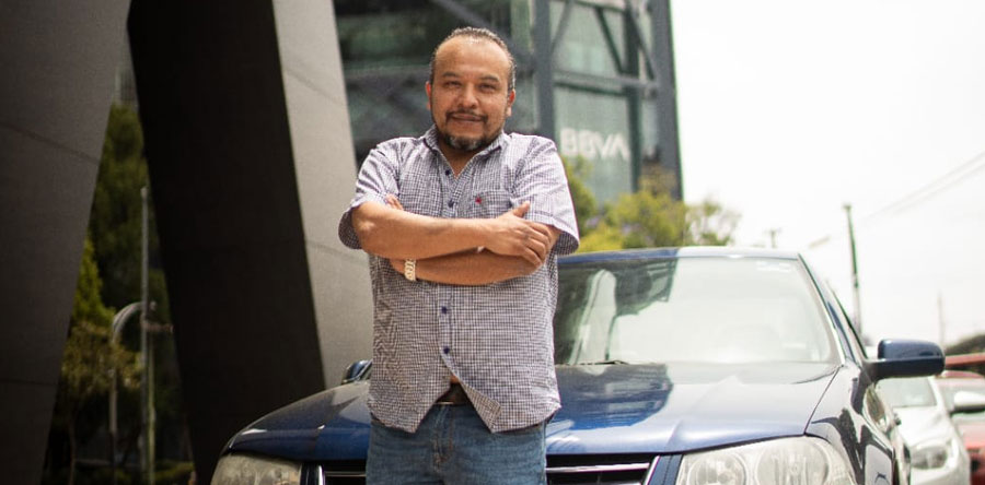 Francisco Razo, conductor afiliado a DiDi en Ciudad de México. Foto: DiDi